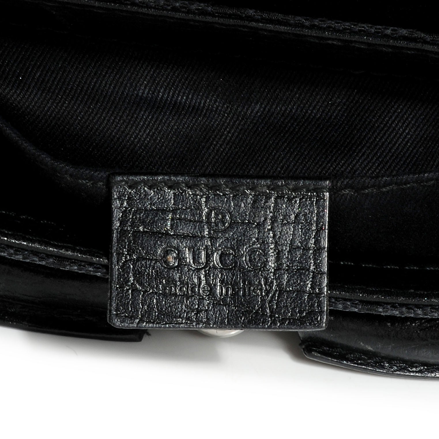 Gucci Monogram Horsebit Clutch Black 6 of 7