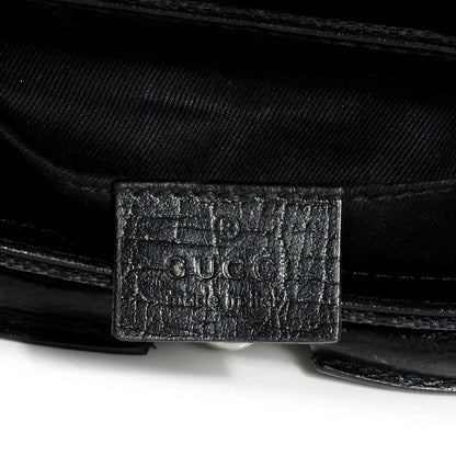 Gucci Monogram Horsebit Clutch Black 6 of 7