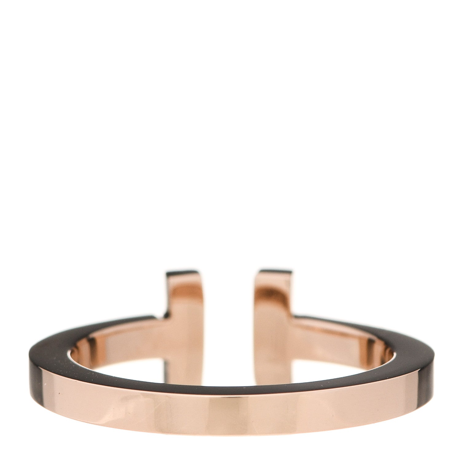 Tiffany 18K Rose Gold T Square Ring 58 8.5 3 of 5