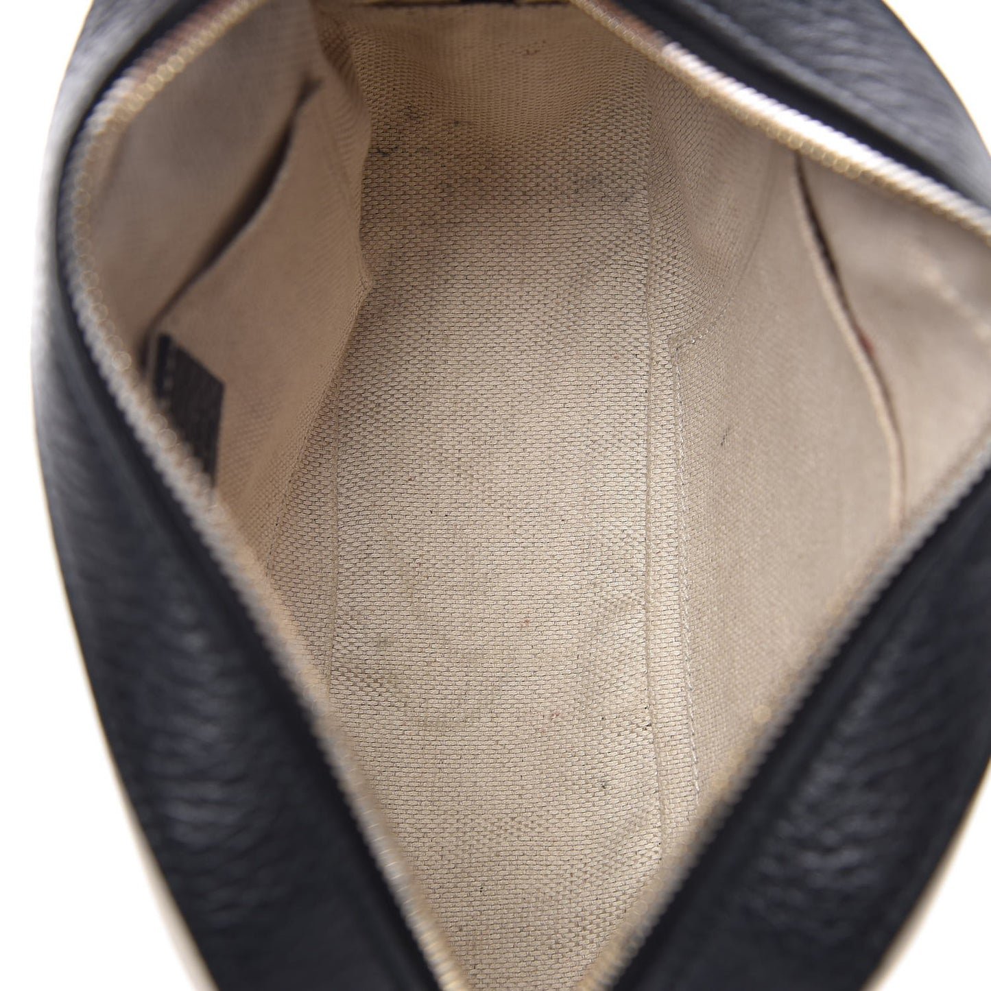 Dollar Calfskin Bi-Color Small Soho Disco Bag Mystic White Black
