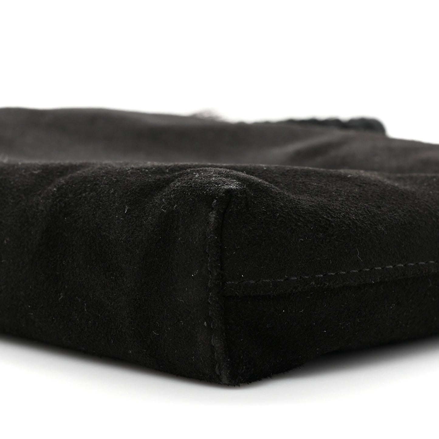 Suede Horsehair Tassel Wristlet Black