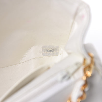 Chanel Lambskin Quilted Medium Single Flap White 11 of 13