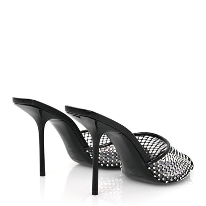 Saint Laurent Mesh Strass Giqua 95 Mule Sandals 39 Black 5 of 12