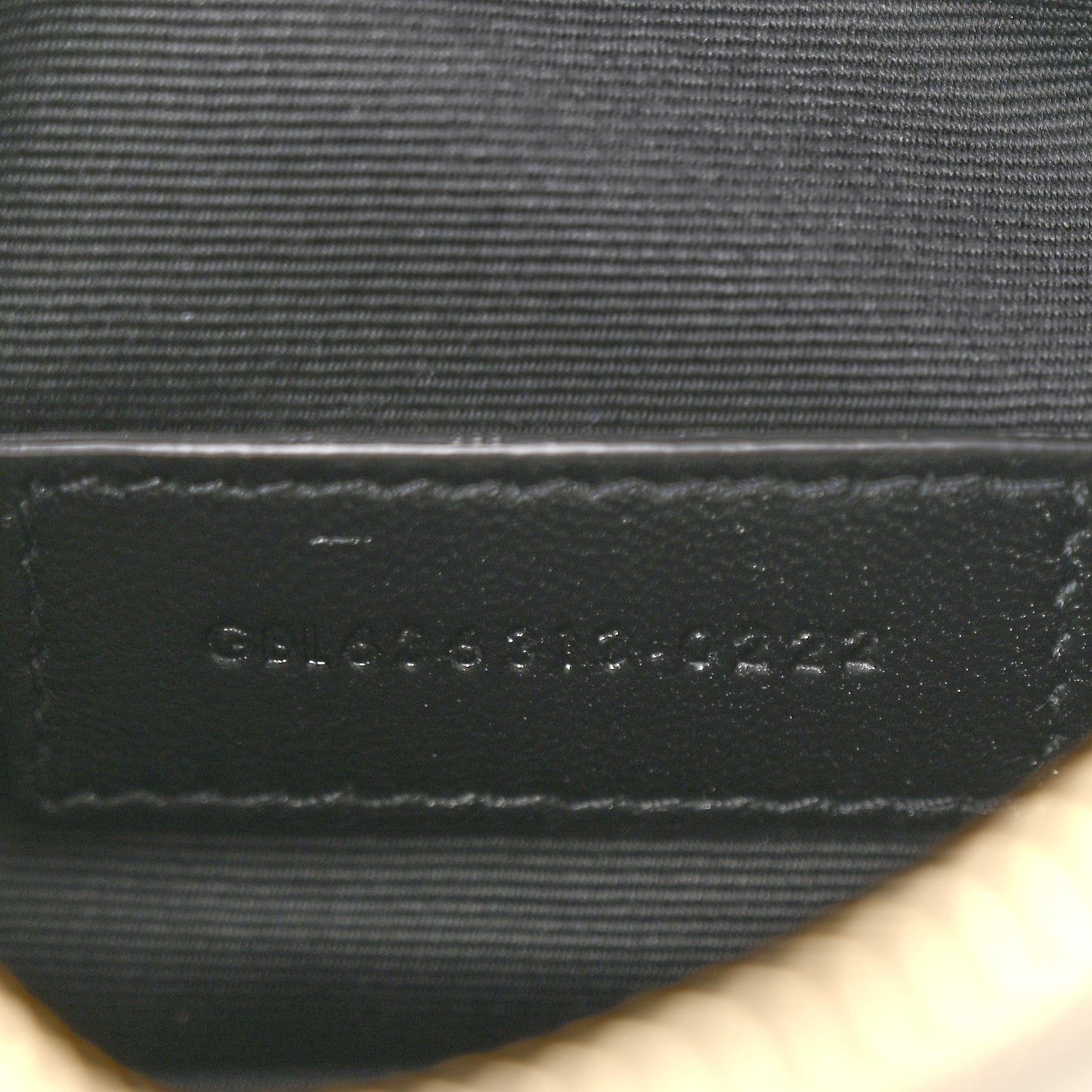 Saint Laurent Grain De Poudre Chevron Monogram Bill Pouch Crema Soft 7 of 8