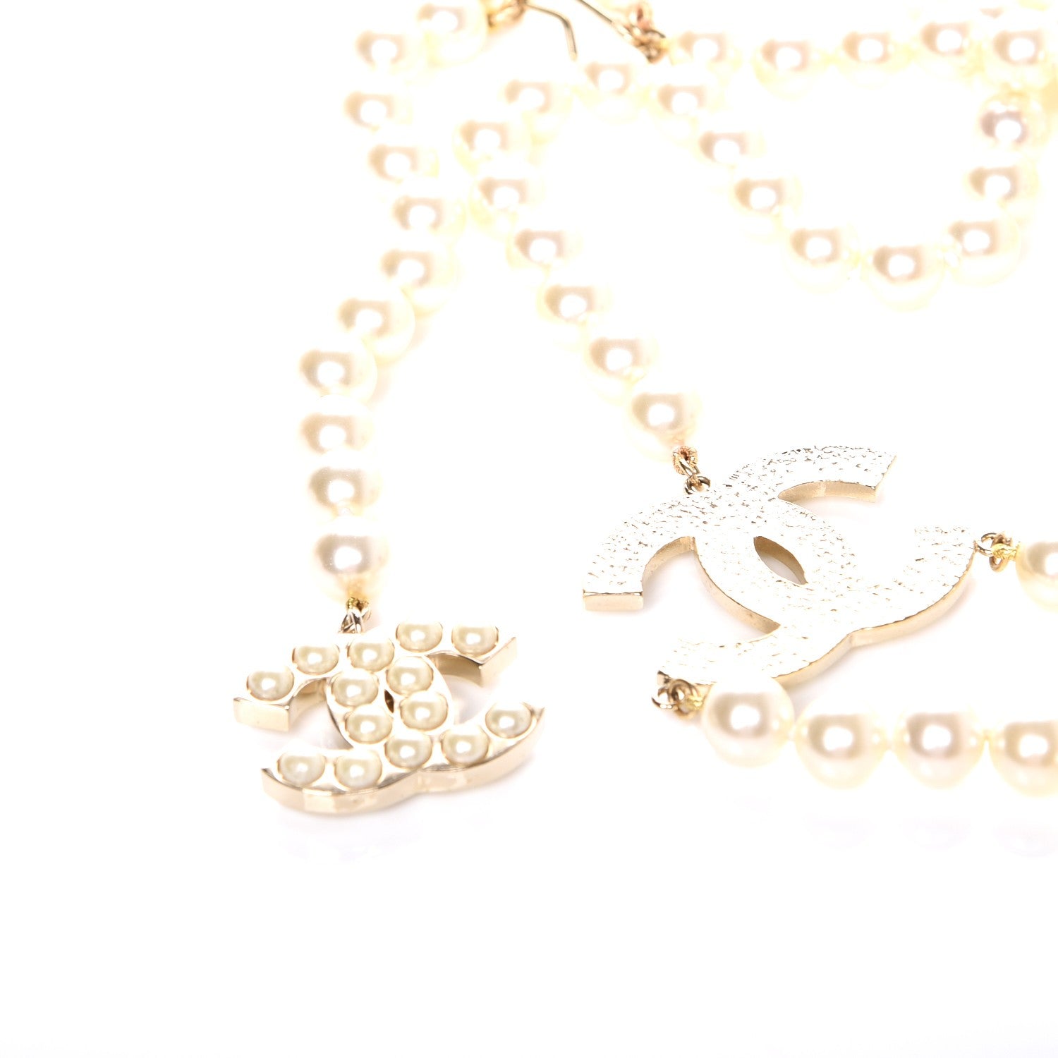 Chanel Pearl CC Double Strand Belt Gold 4 of 7