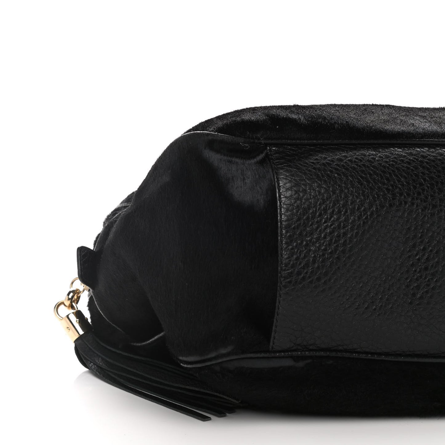 Pony Hair Medium Soho Bowler Black