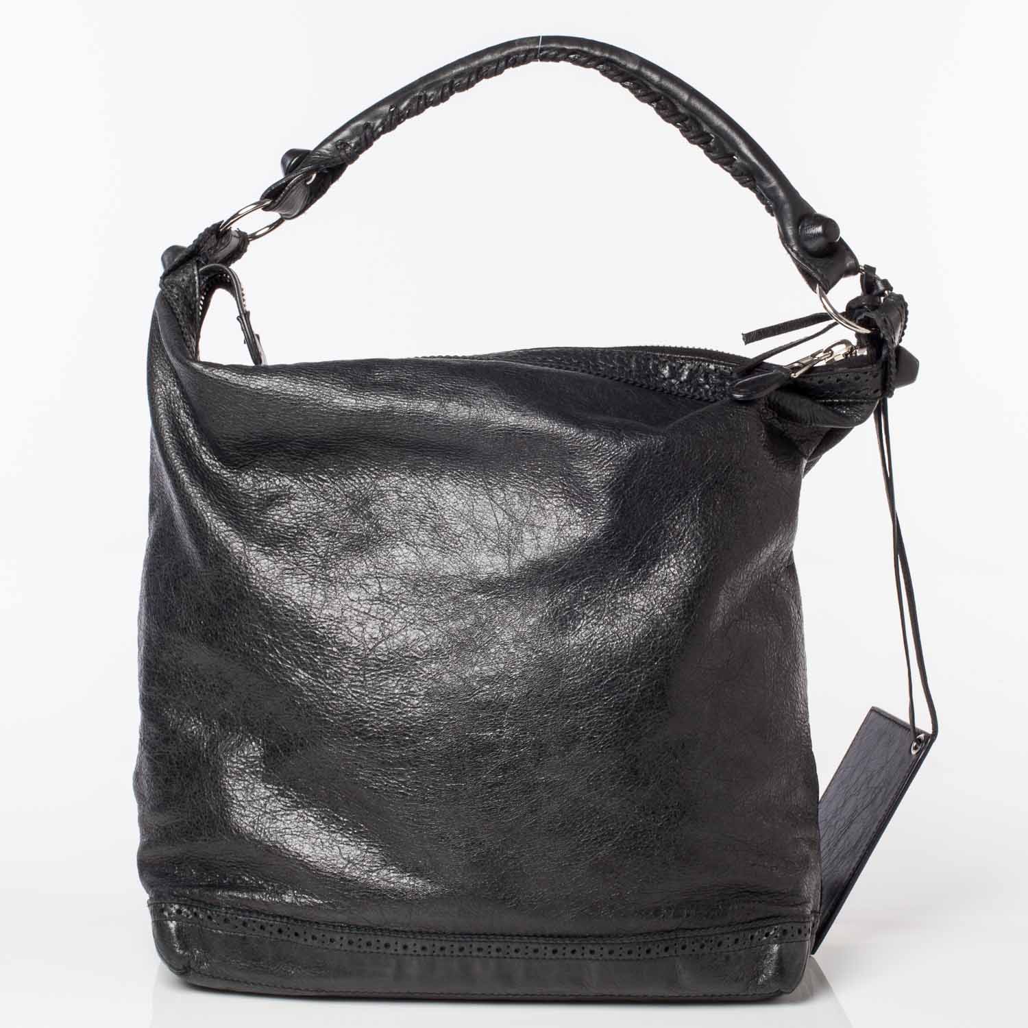 Balenciaga Agneau Giant Brogues Hardware Day Hobo Black 4 of 10