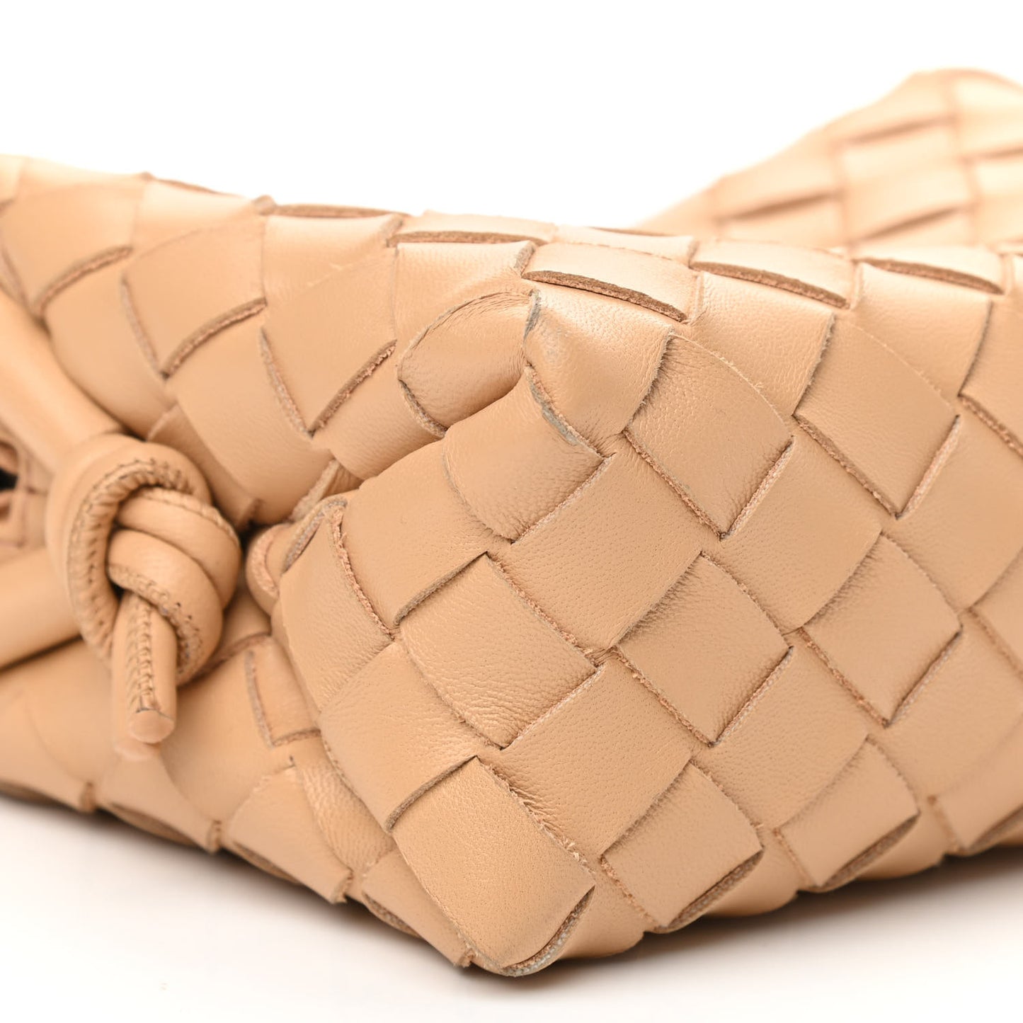 Nappa Intrecciato Mini Loop Camera Bag Almond