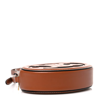 Celine Smooth Calfskin Cuir Small Triomphe Oval Crossbody Purse Tan 4 of 11