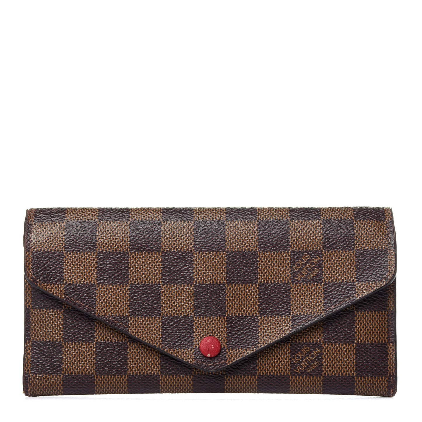 Damier Ebene Josephine Wallet Red