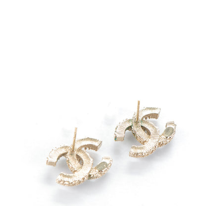 Chanel Enamel CC Baroque Earrings Black Gold 3 of 5
