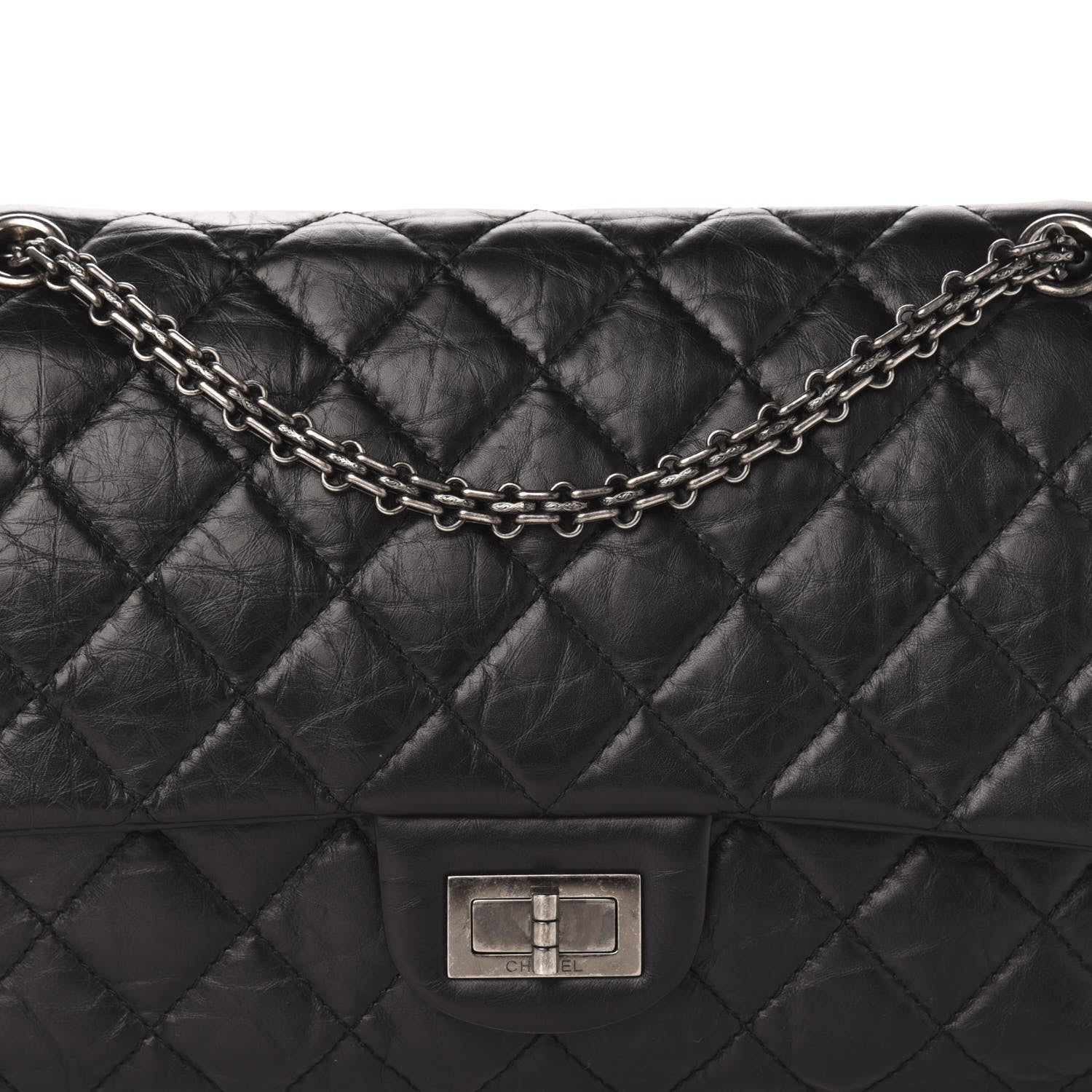 Chanel Aged Calfskin Quilted 2.55 Reissue 227 Flap Black 11 of 12