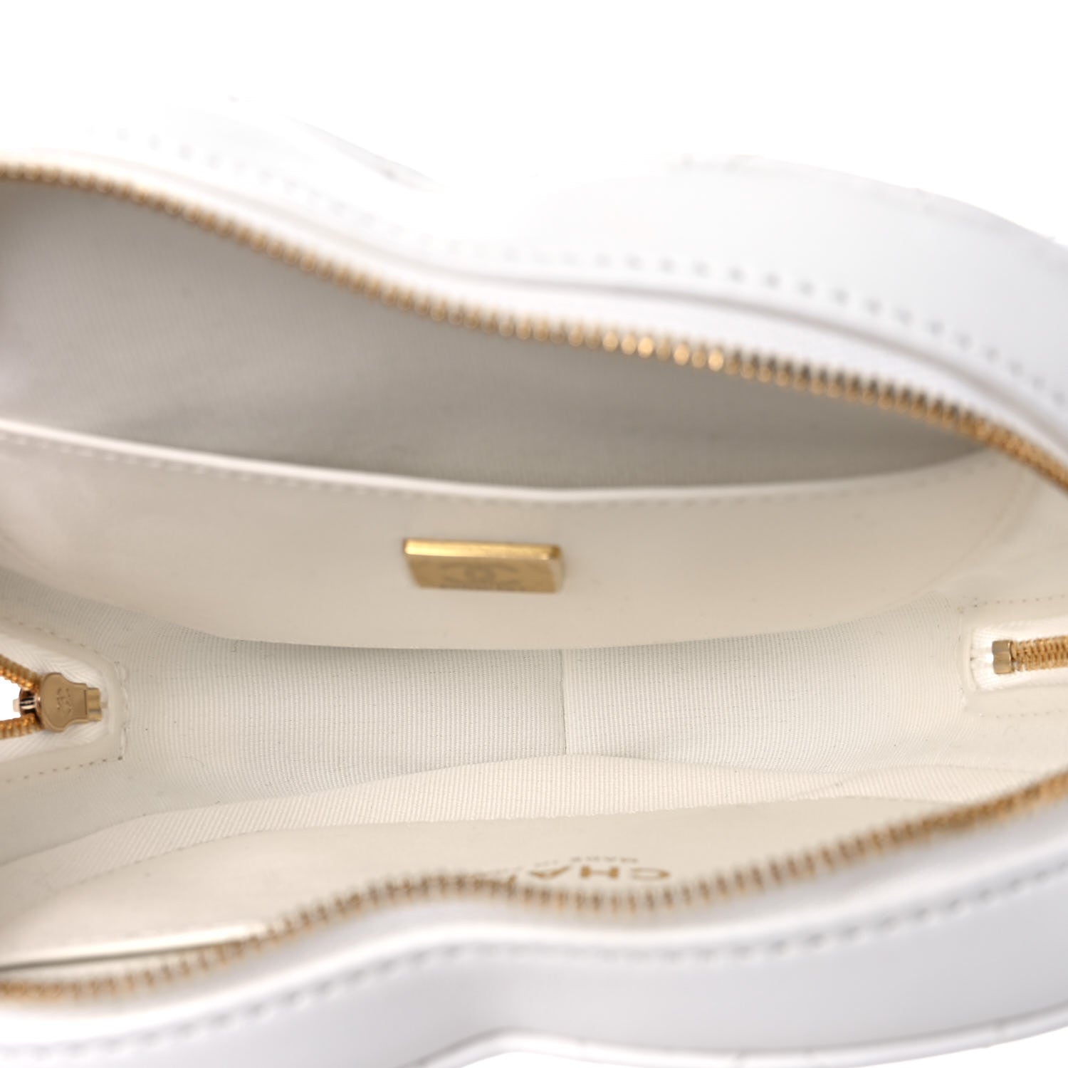 Chanel Lambskin Quilted CC In Love Heart Bag White 5 of 9