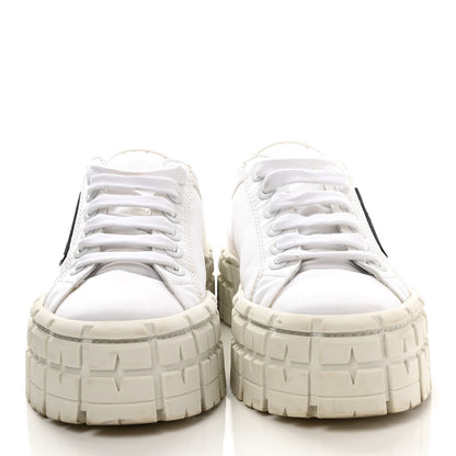 Prada Re-Nylon Gabardine Triangle Logo Double Wheel 50mm Sneakers 36.5 White 2 of 9