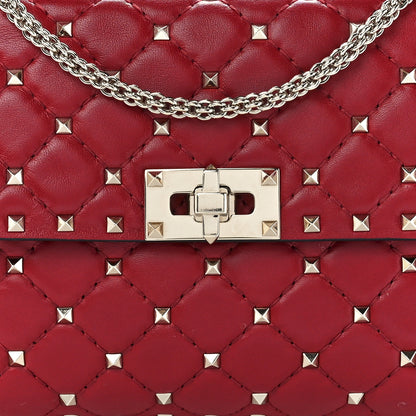 Valentino Garavani Nappa Medium Rockstud Spike Shoulder Bag Rosso Valentino 8 of 11