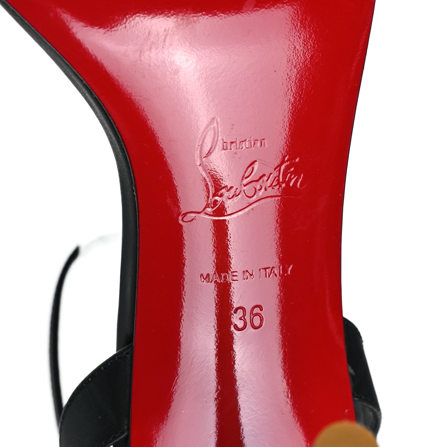 Christian Louboutin Calfskin Mascasandal 85 Sandals 36 Black 6 of 7