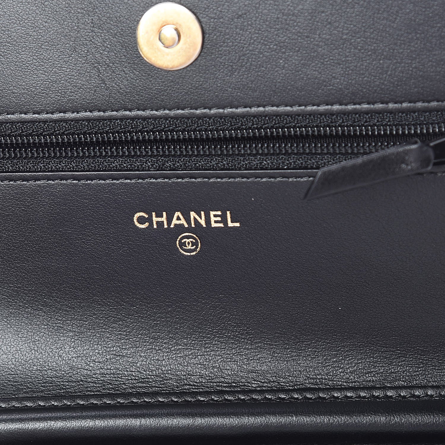 Chanel Caviar Quilted CC Filigree Wallet On Chain WOC Black 6 of 11