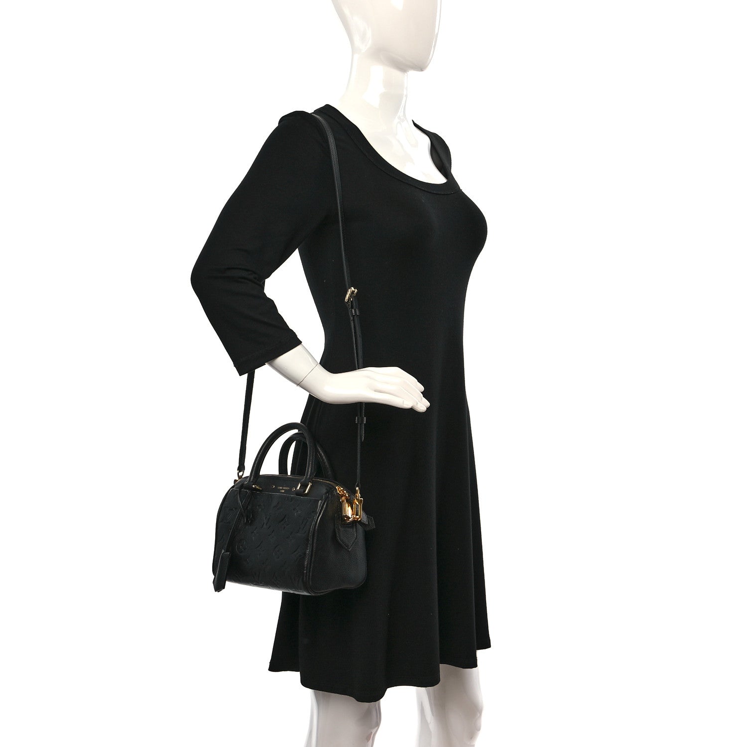 Louis Vuitton Empreinte Speedy Bandouliere 25 NM Black 2 of 13