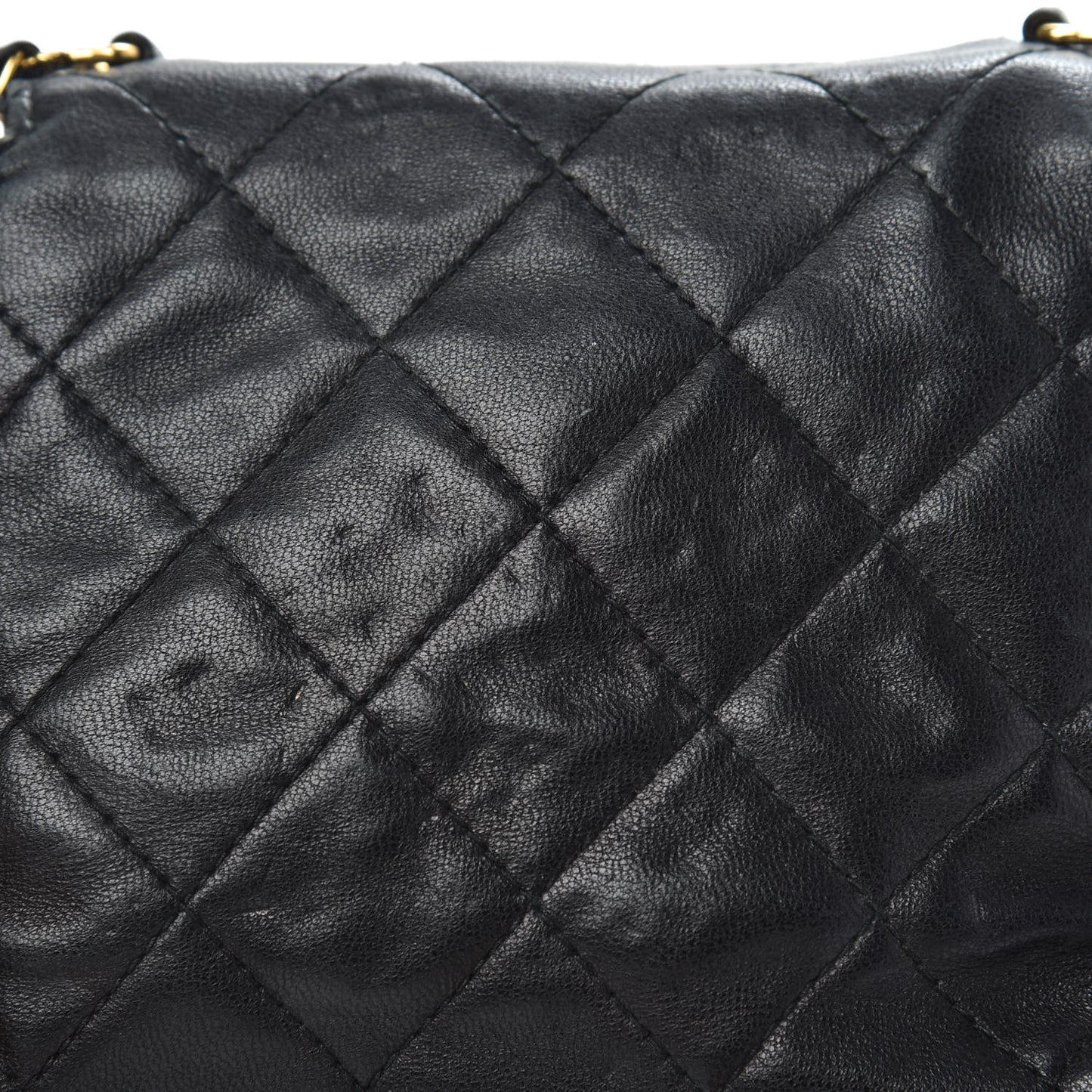 Lambskin Quilted 4 Chain Mini Flap Black