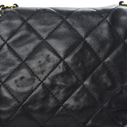 Chanel Lambskin Quilted 4 Chain Mini Flap Black 10 of 13