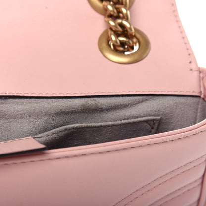 Gucci Calfskin Matelasse Mini GG Marmont Shoulder Bag Perfect Pink 10 of 10