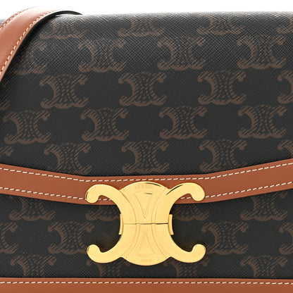Celine Calfskin Triomphe Canvas Teen Triomphe Bag Tan 8 of 10