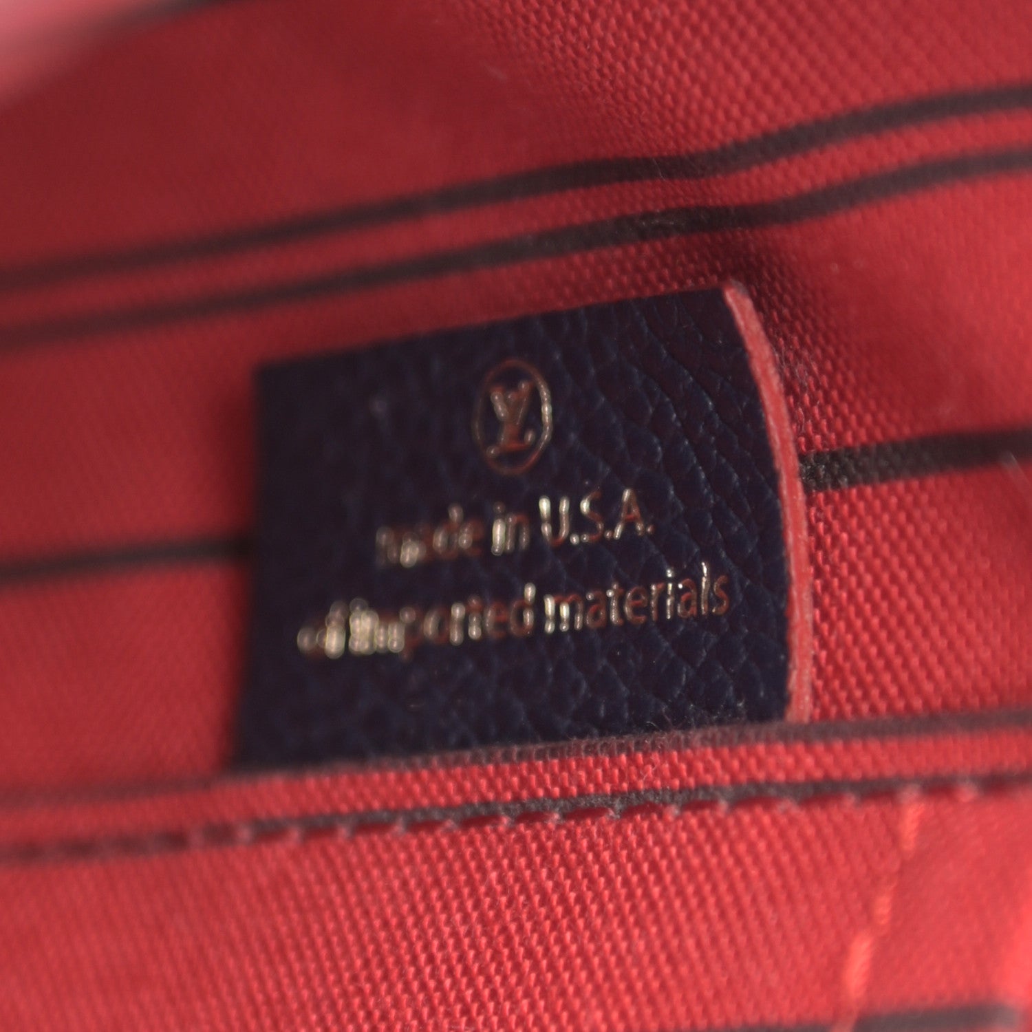 Louis Vuitton Empreinte Montaigne MM Marine Rouge 7 of 17