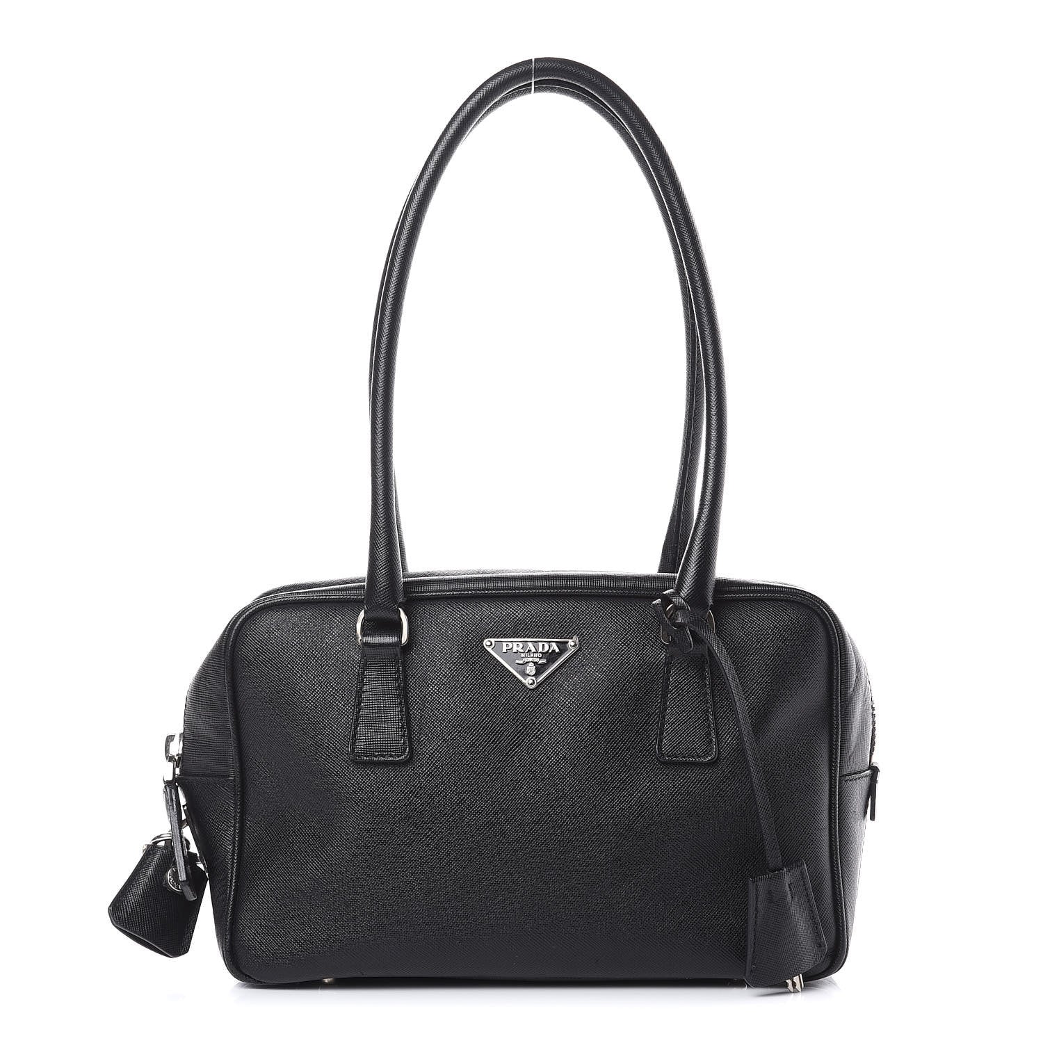 Prada Saffiano Lux Tote Bowler Black 1 of 14