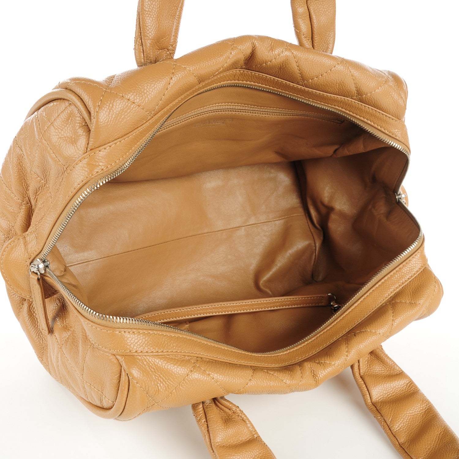 Chanel Caviar Quilted Timeless Bowler Dark Beige 5 of 15