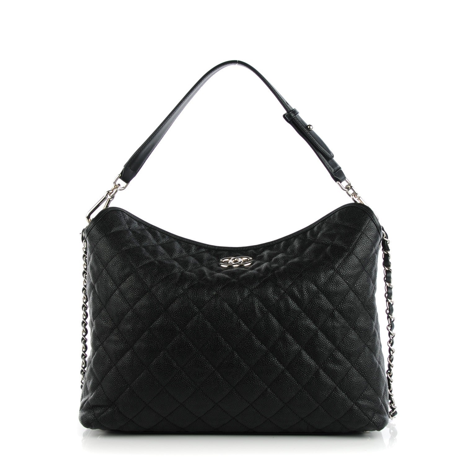 Chanel Caviar Quilted French Riviera Hobo Black 1 of 7