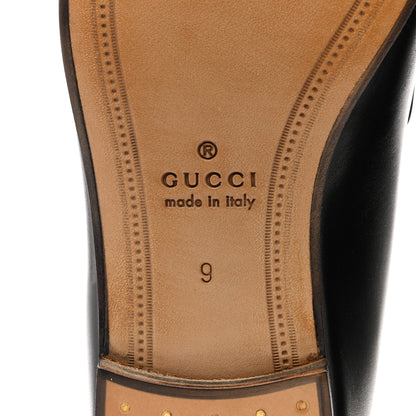 Gucci Real Betis Glamour GG Embossed Calfskin Mens Jordy Horsebit Loafers 9 Black 14 of 20