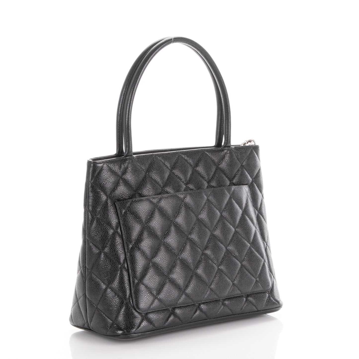 Caviar Quilted Medallion Tote Black