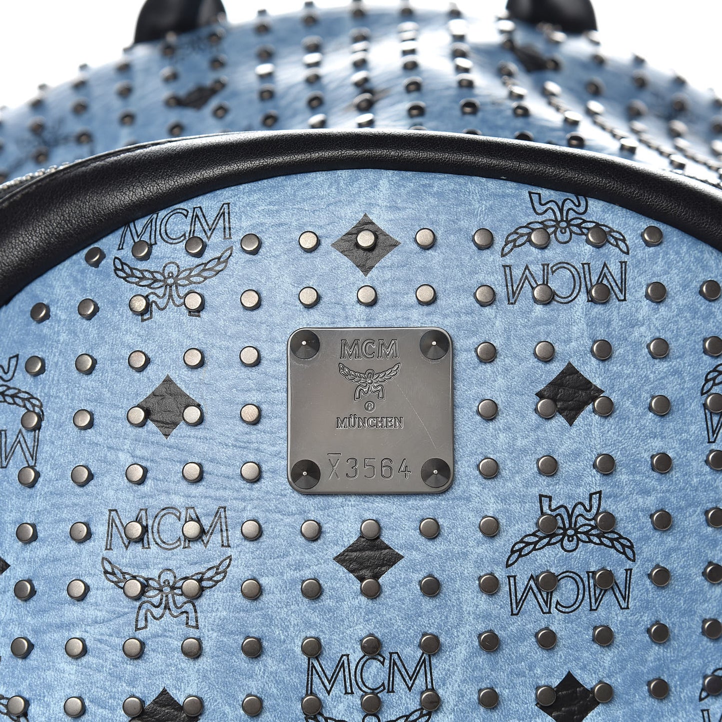 Visetos Studded Medium Backpack Blue