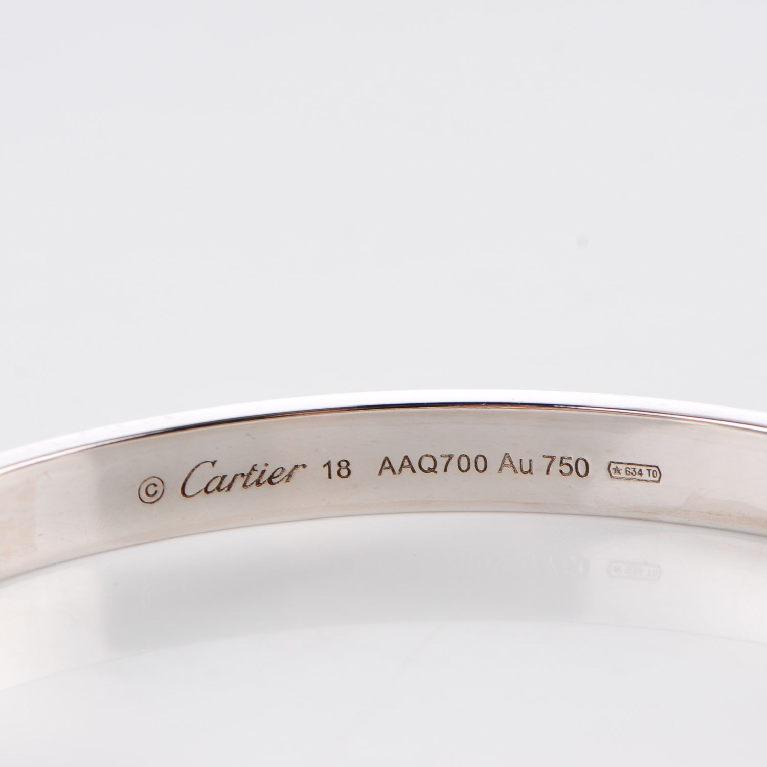 Cartier 18K White Gold LOVE Bracelet 18 4 of 4
