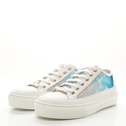 Louis Vuitton Technical Fabric Calfskin Monogram Stellar Sneakers 36 Blue 3 of 8