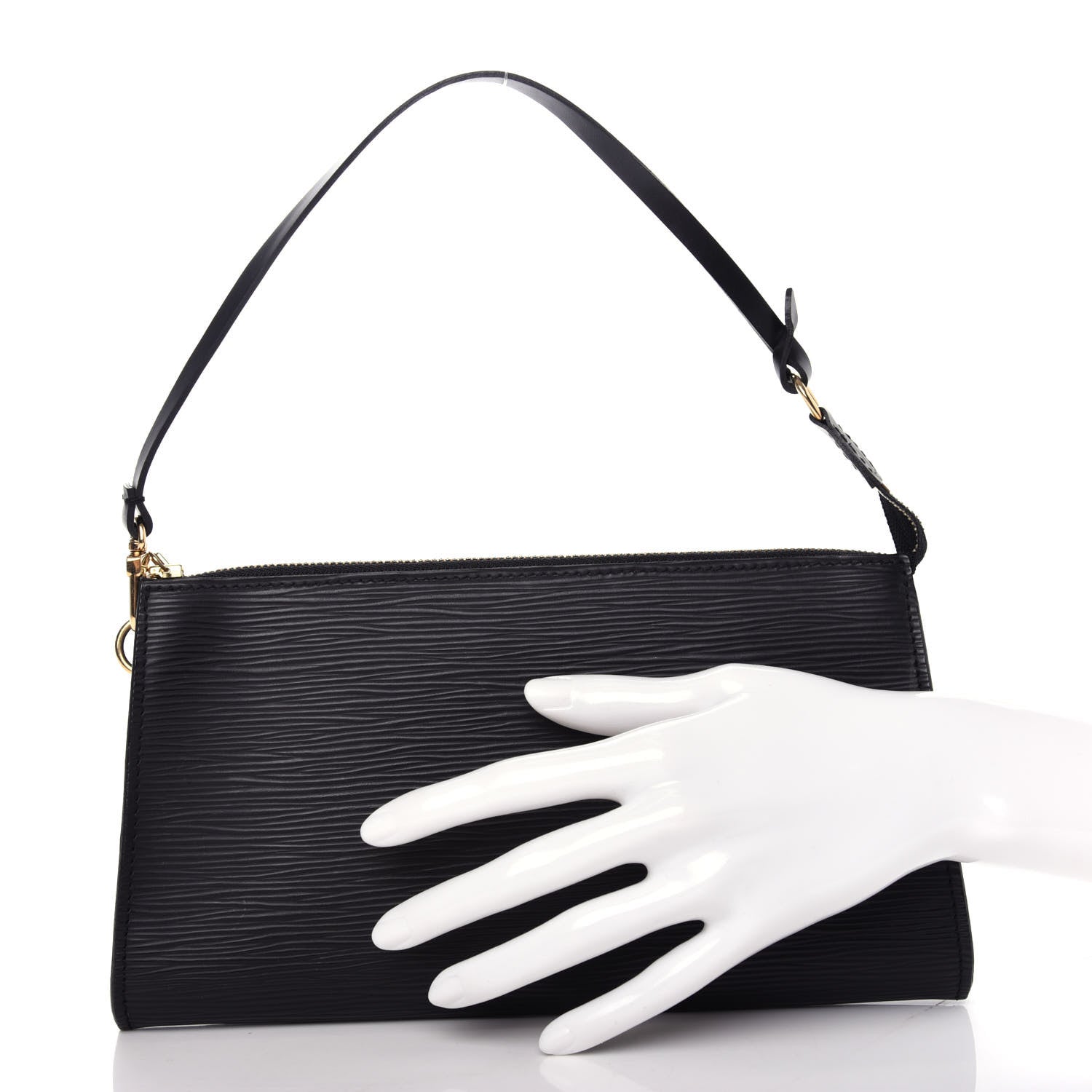 Louis Vuitton Epi Pochette Accessories 21 Black 2 of 10