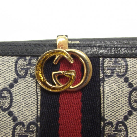 Gucci Monogram Checkbook Wallet Navy 3 of 8