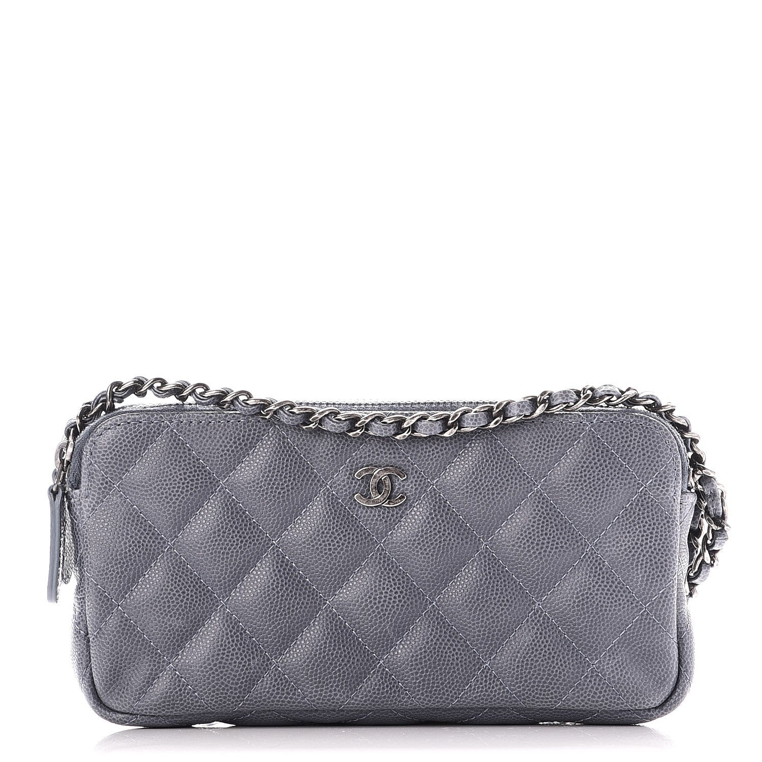 Chanel Caviar Quilted Small Clutch With Chain Grey 1 of 10