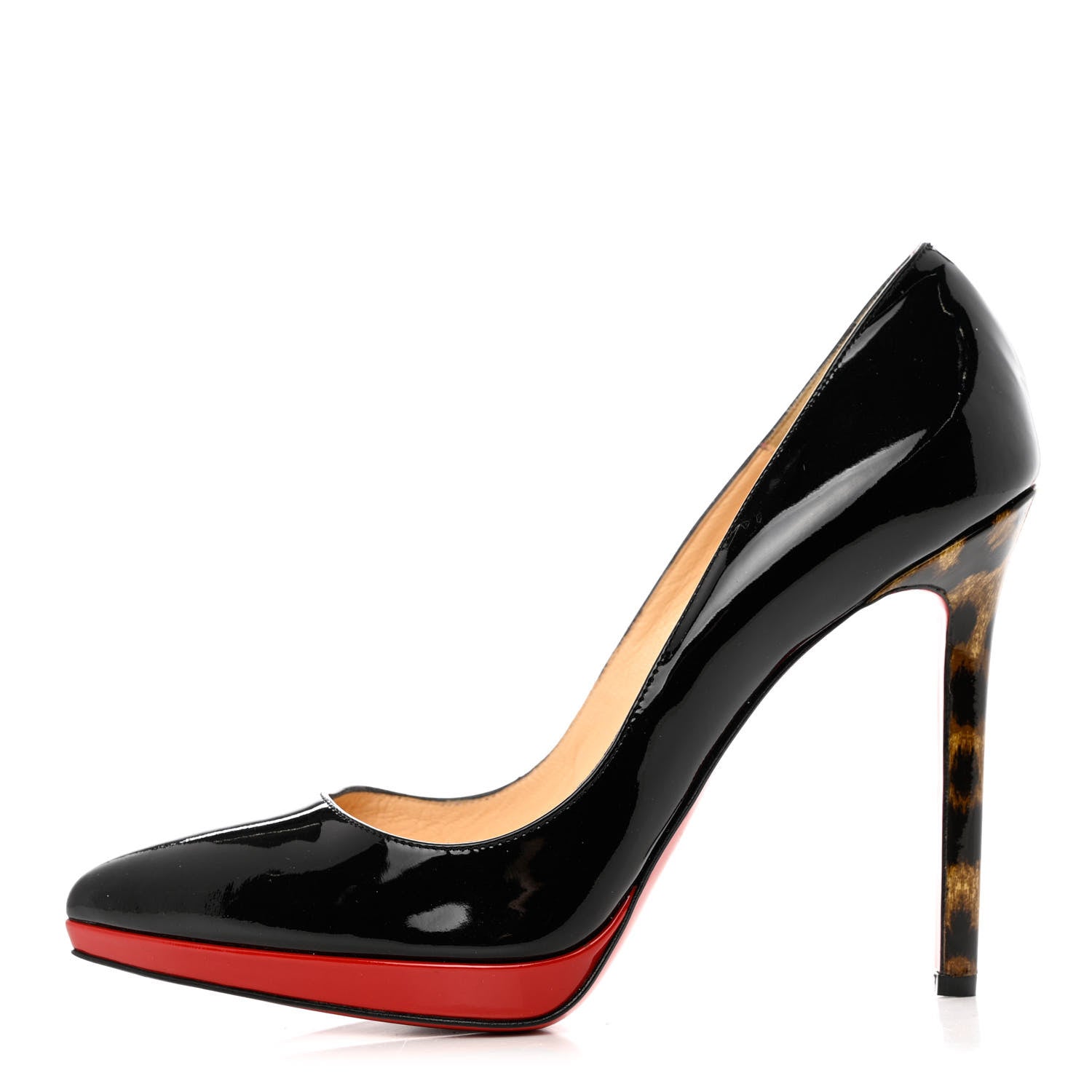 Christian Louboutin Patent Pigalle Plato 120 Pumps 37.5 Black Brown 1 of 9