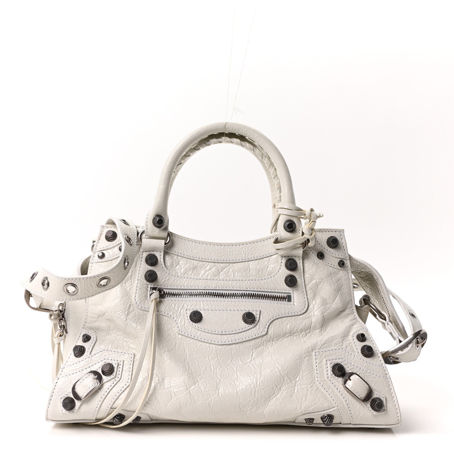 Balenciaga Agneau Arena Small Neo Cagole City Handbag Optic White 1 of 12