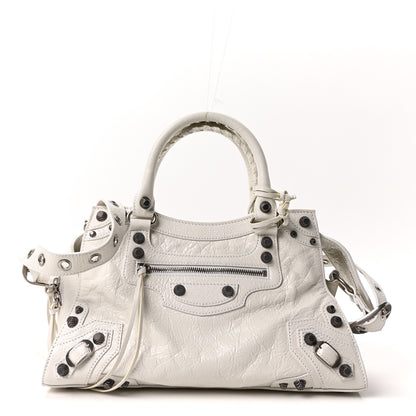 Balenciaga Agneau Arena Small Neo Cagole City Handbag Optic White 1 of 12