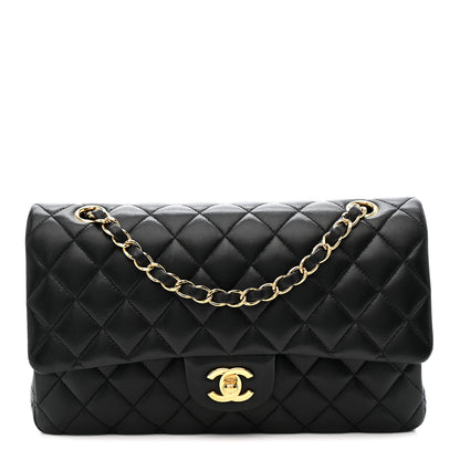 Chanel Lambskin Quilted Medium Double Flap Black 1 of 14