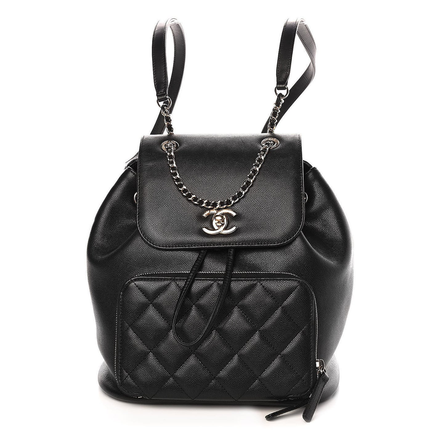 Caviar Quilted Business Affinity Backpack Black