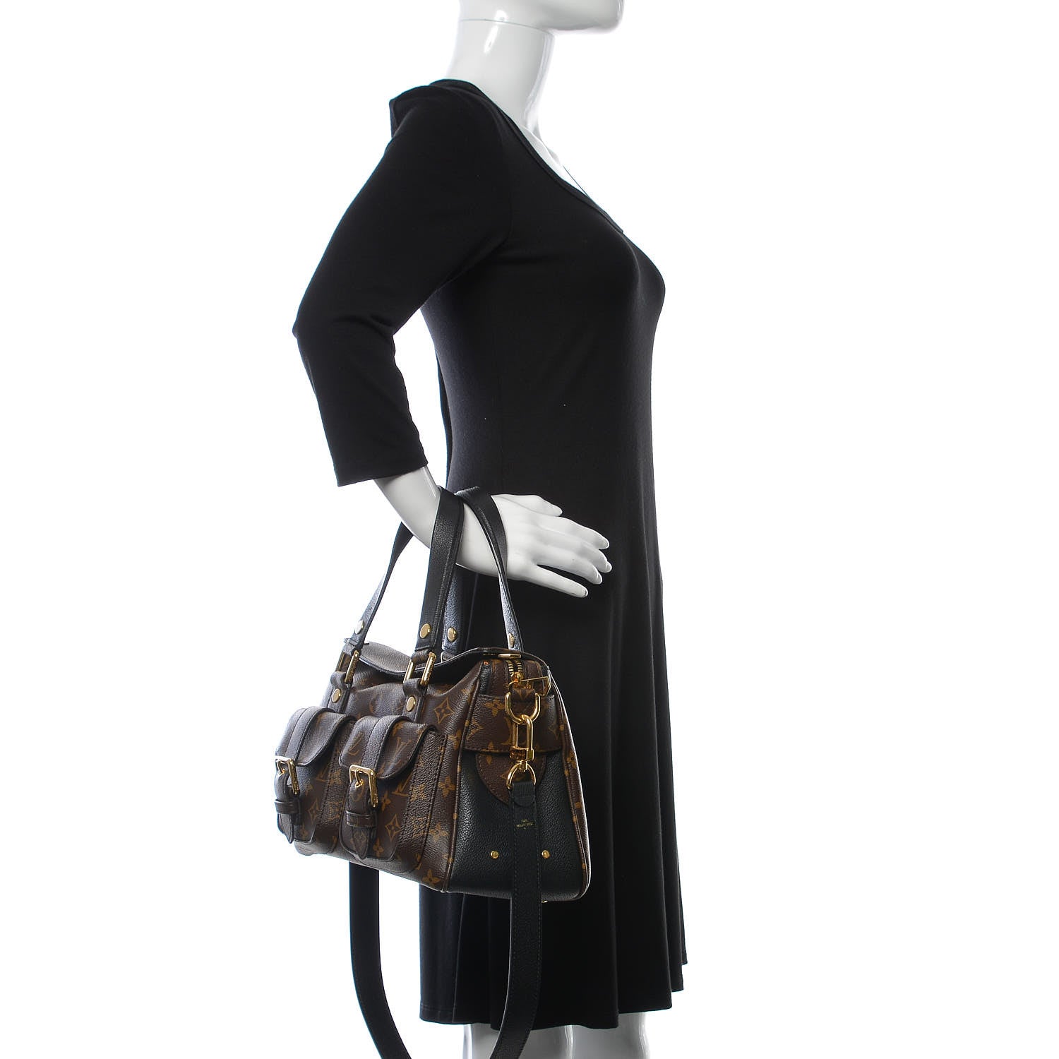 Louis Vuitton Monogram Manhattan NM Black 3 of 14