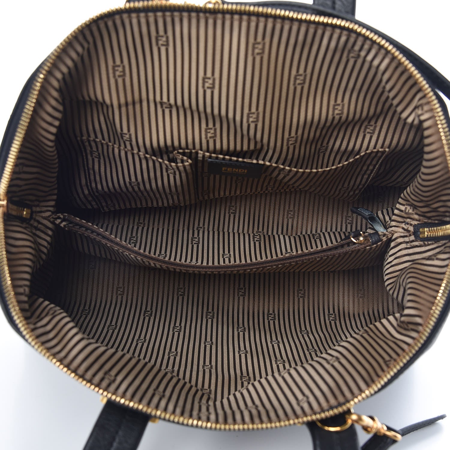 Fendi Vitello Dolce Marmol Large Chameleon Tote Black 6 of 13