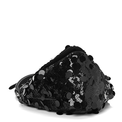 Prada Paillettes Vitello Triangle Crossbody Black 4 of 8