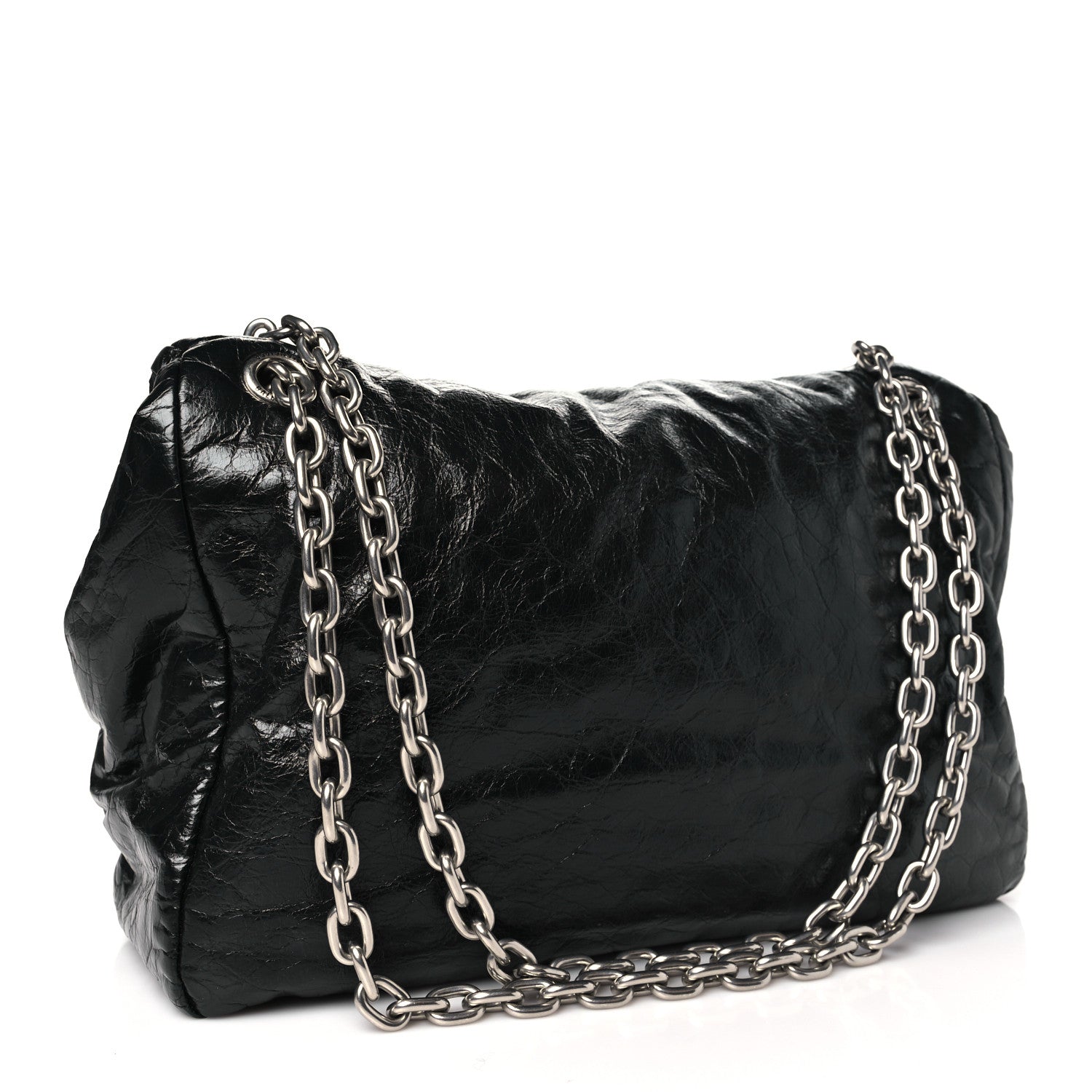 Balenciaga Arena Calfskin Medium Monaco Chain Shoulder Bag Black 3 of 10