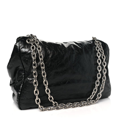 Balenciaga Arena Calfskin Medium Monaco Chain Shoulder Bag Black 3 of 10