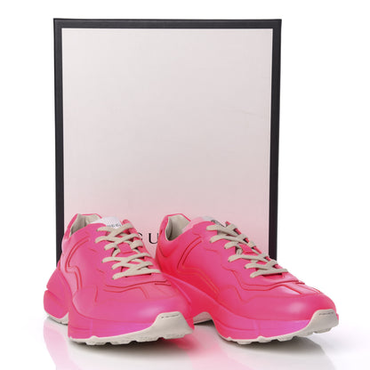 Gucci Calfskin Mens Rhyton Sneakers 8 Fuxia Fluo 8 of 8