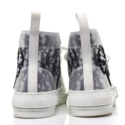 Christian Dior X SHAWN STUSSY Canvas Oblique Bee Mens B23 High Top Sneakers 41 White Black 5 of 15